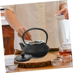 Cast Iron Teapot 0.3l Black, Non-coated Vintage Xmas Tea Kettle - Image 3