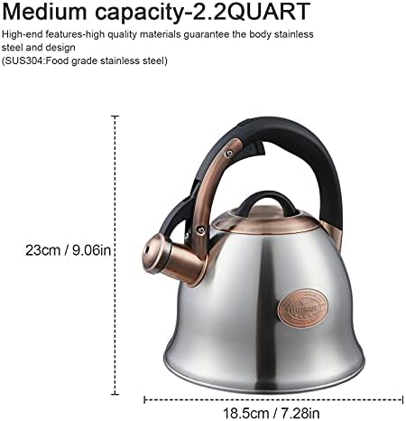 Tea Kettle -2.2 Quart Tea Kettles Stovetop Whistling Teapot Stainless Steel Tea Pots for Stove Top Whistle Tea Pot - Image 6