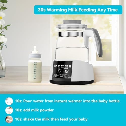 Baby Bottle Warmer,Electric Kettle Temperature Control,Water Warmer for Baby Formula - Image 2