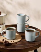 famiware Coffee Mug Set of 8, Star 12 oz Ceramic Mugs Cups Set with Handle - Image 3