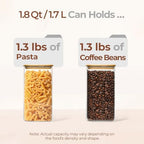 ComSaf Glass Storage Containers with Lids 1.8 Qt, 3 Pack Pantry Organizers - Image 3