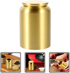 Brass Tea Tin with Lid, Portable Airtight Canister for Loose Leaves - Image 6