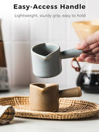 YHOSSEUN YHOJOY Espresso Cups Ceramic, Expresso Shots Cup with Handle, Espresso Accessories, 3 Oz/ 90 Ml - Image 5