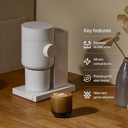 Fellow Opus 2 Conical Burr Grinder – Electric Coffee Grinder for Home Use, 48 mm Burrs, Stepless Grind Adjustment, Espresso to Cold Brew Range, Anti-Static, Auto Stop, Black - Image 2