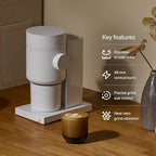 Fellow Opus 2 Conical Burr Grinder – Electric Coffee Grinder for Home Use, 48 mm Burrs, Stepless Grind Adjustment, Espresso to Cold Brew Range, Anti-Static, Auto Stop, Black - Image 2