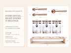 KKC HOME ACCENTS Glass Canisters Set with Bamboo Rack & Spoons, 27oz 3 Pack - Image 3