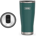 THERMOS Icon Series 24oz Stainless Steel Tumbler with Slide Lock Lid, Leakproof, Fits Cupholder, Dishwasher Safe, Griptec™ Non‑Slip Base, Keeps Drinks Hot 6 Hrs/Cold 22 Hrs, Spruce by Thermos
