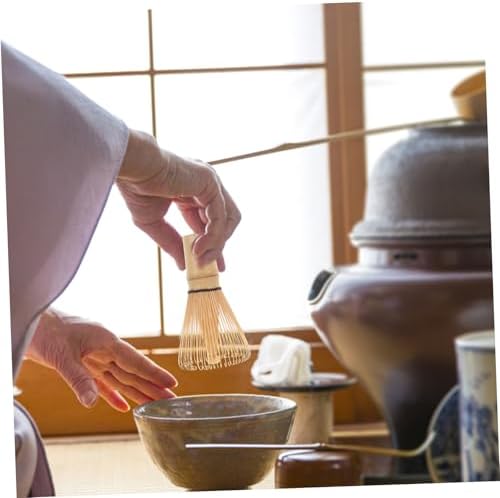 Cabilock 4-Piece Matcha Preparation Set Bamboo Whisk Matcha Tea Scoop Whisk Stand and Brush for Authentic Japanese Tea Ceremony - Image 6