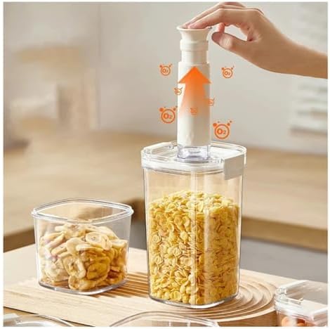Vacuum Sealed Coffee Bean Tank Kitchen Cereals Storage Box Airtight Container Sealed Canister for Tea(1300ml) - Image 3