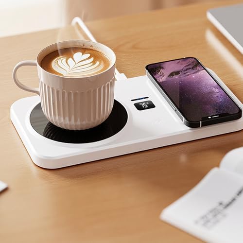 2 Adjustable Mug Warmer & 22.5W Fast Charging Station, 3 Heat Modes for/Home Use Cup Warmer Chargers - Image 7