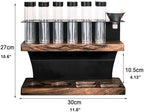 Set of 12 Single Dose Coffee Bean Storage Tubes, 2-Tier Coffee Tool Storage Stand, Capacity of a Single Bottle 23-25 ​g, with Hopper, Exhaust Valve, for Coffee Bean Cellars - Image 5