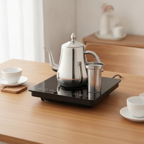 Gralara Gooseneck Tea Kettle with Lid Controlled Stream Stainless Steel Pour Over Coffee Teapot with Strainer Rust-Resistant for Kitchen, 1750ml - Image 7