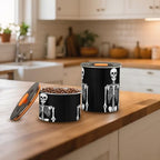 Stainless Steel Coffee Storage Containers with Airtight Lid, Human Skull Skeleton 30oz Food Storage Container Kitchen Canister for Tea, Coffee Beans, Ground, Sugar Storage - Image 7