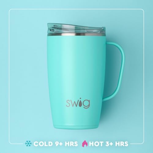 Swig Life 18oz Insulated Travel Mug with Handle & Lid, Flora Rosa - Image 3