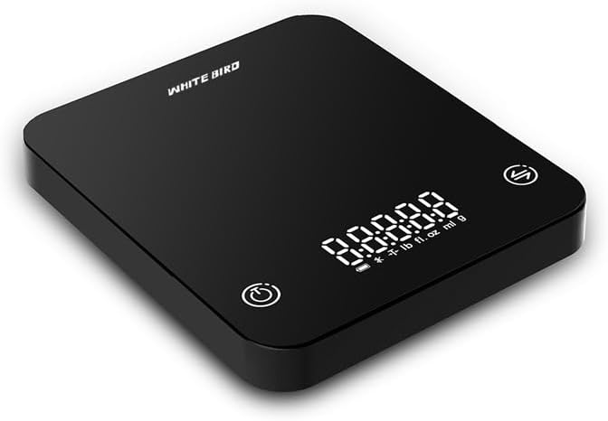 Digital Scale, 2kg/0.1g Electronic Coffee Scale Pour Over Espresso Smart Automatic Timing Digital LED Kitchen Cooking Baking Scales(Double Display) - Image 6