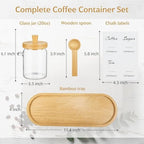 3-Pack 20oz Glass Coffee Container Set - Image 3