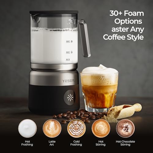 Ultimate Home Barista Bundle: 1200W Gooseneck Electric Kettle & 5-in-1 Milk Frother Set - Precision Pour Over Coffee Maker with ±1°F Temp Control plus Automatic Hot/Cold Foam Steamer for Latte - Image 3