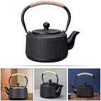 Small 900ml Cast Iron Tetsubin Tea Pot with Handle, Japanese Style Iron Teapot for Household Use, Sturdy Heat Retention Teaware for Gongfu Tea and Home Brewing - Image 6