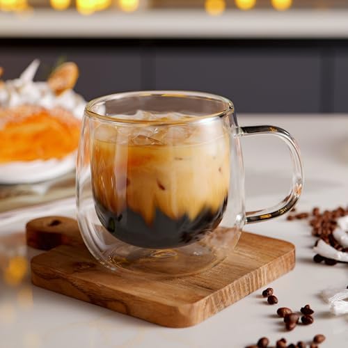 CNGLASS CnGlass16oz (4-pack) Double Wall Coffee Glass Mugs 50.7oz Glass Teapot Stovetop Safe - Image 4
