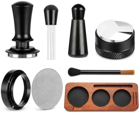 54mm Espresso Accessories Kit, Calibrated Tamper WDT Wood Station Tools Set by Unknown