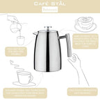 Belmont Stainless Steel Cafetière, 1.5L Coffee Maker, 6-7 Mugs - Image 7