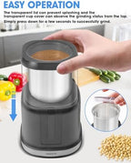 Electric Coffee Grinder,250W Powerful Motor Kichen Grinder,Quite Home Machine with 75g Coffee Bean Capacity,for Beans Spices Nuts Grians Herbs,Stainless Steel and Black - Image 3