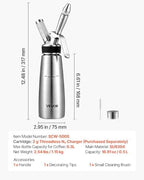 VEVOR Nitro Cold Brew Coffee Maker 17 oz Nitrogen Dispenser System, Home Brew Coffee Keg, Portable Nitrogen Infuser with Dispenser and Pressure Relieving Valve, Gift for Coffee Lovers - Image 7