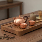 Copper Vessel Teapot Kettle Pot Pitcher Built In Thick Pure Copper With Hammered Texture And Controlled Spout Secure Lid, Array, Copper Handle Aged Color, Copper Handle Aged Color 200cc - Image 6