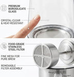 Electric Percolator Coffee Pot, 10-Cup Borosilicate Glass, Reusable Filter - Image 6