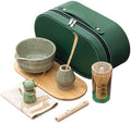 Matcha Whisk Set, Zen Travel Tea Ceremony Kit with Cat Figurine, Bamboo Whisk, Bowl, Incense & Portable Bag - 9-Piece Portable Matcha Set for Mindful Gifting & On-The-Go Rituals (L) by Unknown