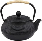 Cast Iron Teapot, 600 ml Japanese Tetsubin Tea Kettle with Infuser, Black Stovetop Tea Kettle with Rope Wrapped Handle, Traditional Style for Loose Leaf Tea and Daily Brewing by Unknown