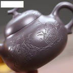Tea Kettle 220ML Ancient Purple Clay Teapots Master Handmade Carved Kettle Zisha Tea Set Chinese Teapot Ceramic Tea Infuser - Image 3