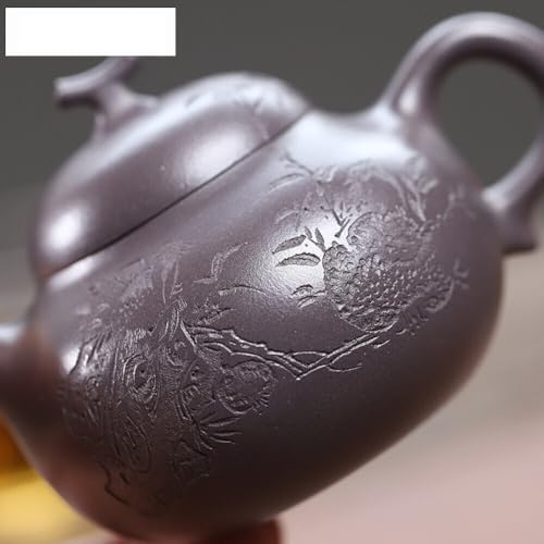 Tea Kettle 220ML Ancient Purple Clay Teapots Master Handmade Carved Kettle Zisha Tea Set Chinese Teapot Ceramic Tea Infuser - Image 3
