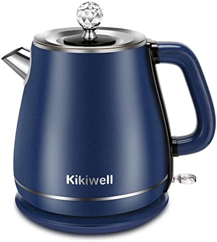 1.8L Blue Electric Kettles Stainless Steel, Double Wall by Kikiwell