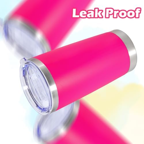 20oz Tumbler Insulated Tumblers Vacuum Coffee Mug with Lid Hot Pink 6Pack - Image 6