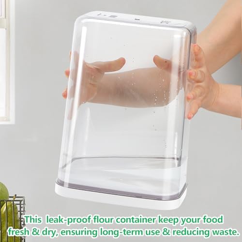 6 Qt Flour Sugar Storage Containers with Pop-up Lid Airtight 11 Lb Rice Bin - Image 7