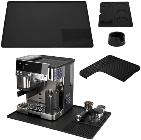 4-in-1 Silicone Coffee Mat for Ninja Luxe Cafe ES601/ES701 – Top Mat + Coffee Maker Mat + Espresso Tamping Mat + Tamper Base - Food Grade Silicone Espresso Mat for Ninja luxe Cafe Accessories by Unknown