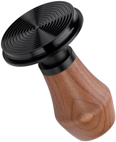 Normcore 58.5mm Espresso Coffee Tamper V4 - Spring Loaded Tamper With Titanium PVD Coating Ripple Base -15lb / 25lb / 30lbs Replacement Springs, Genuine American Walnut Handle - Image 5