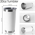 HASLE OUTFITTERS 20oz Stainless Steel Tumblers Bulk, Insulated Travel Cup with Lid, Double Wall Vacuum Coffee Mug for Cold & Hot Drinks 4 Pack, White - Image 2