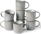 famiware Coffee Mug Set of 8, Star 12 oz Ceramic Mugs Cups Set with Handle by Famiware