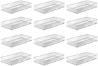 YBM HOME Silver Mesh Drawer Cabinet and or Shelf Organizer Bins, School Supply Holder Office Desktop Organizer Basket (12, 6x12x2 Inch) by YBMHome