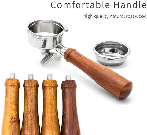 NEOUZA 58mm Three Ears Portafilter for Espresso Coffee Machine Compatible with EGF03 Breville Sage Barista Max,Double Spouts,Non-pressurized Basket,Basket Removal Tool - Image 5