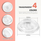 Joyclub Bundle of 4 Pack Acrylic Lids (Clear) and 8 Pack Sublimation Glass Cups Blanks with Bamboo Lid 16 OZ - Image 4