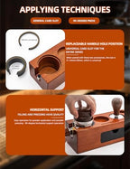 Espresso Tamping Station, Wood Knock Box Drawer Organizer Combo, Compatible with 58mm Portafilter and Tamper, for Home Baristas, Coffee Stations, and Espresso Tools Storage - Image 6