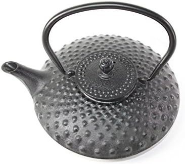 Japanese Antique 24 Fl Oz Black Dot Hobnail Chinese Cast Iron Teapot Tetsubin with Infuser + Gift Bow - Image 6