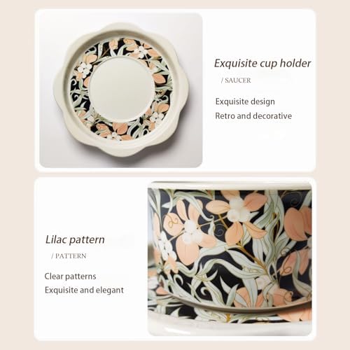 Beautifully Floral Tea Cup and Saucer Set - Image 4