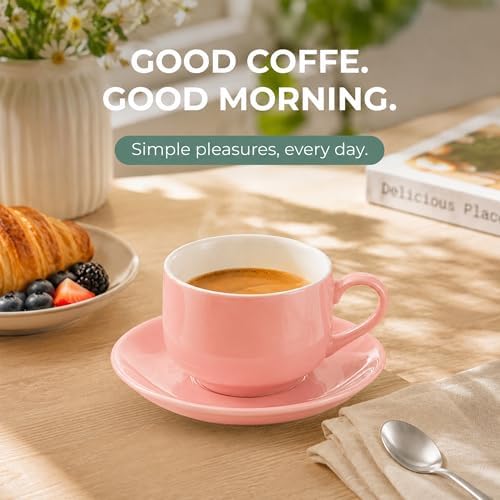 3 Ounce Espresso Cups Set of 4, Pink - Image 6