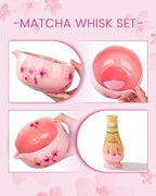 Matcha Whisk Set, Matcha Set Includes Large Matcha Bowl, Bamboo Whisk & Scoop with Cute Charm, Chasen Holder, Innovative Sifter, Tea Mat, 6pcs Matcha Kit Set for Latte Making - Image 5