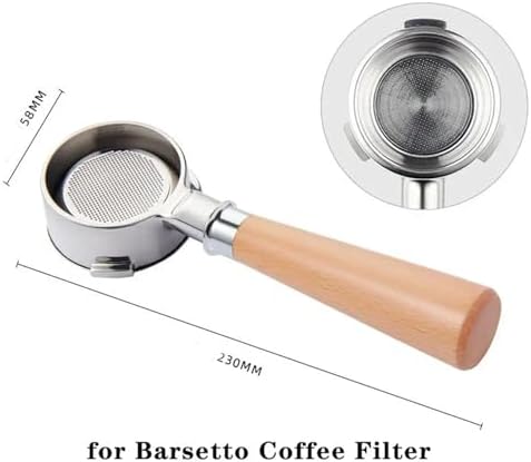 58mm 3 Ear Stainless Steel Bottomless Portafilter，Compatible For Breville，Mini/Max/VCF-126X Coffee Filter Accessory(58mm-Beech) - Image 2