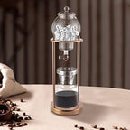 Cold Brew Coffee Maker 600ml/20.29oz Capacity, Iced Coffee Cold Brew Drip Tower in Stainless Steel and Borosilicate Glass, Ice Coffee Maker for Home, Coffee Shops, Offices(Gold) - Image 2